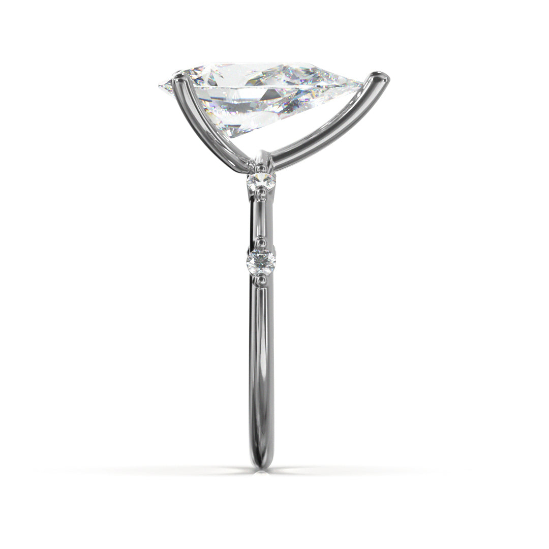 Pear Cut Regal Engagement Ring