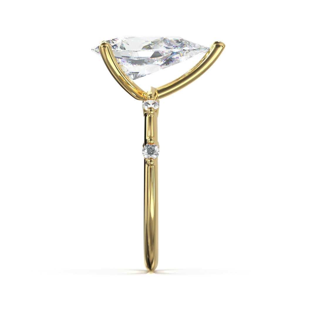 Pear Cut Regal Engagement Ring