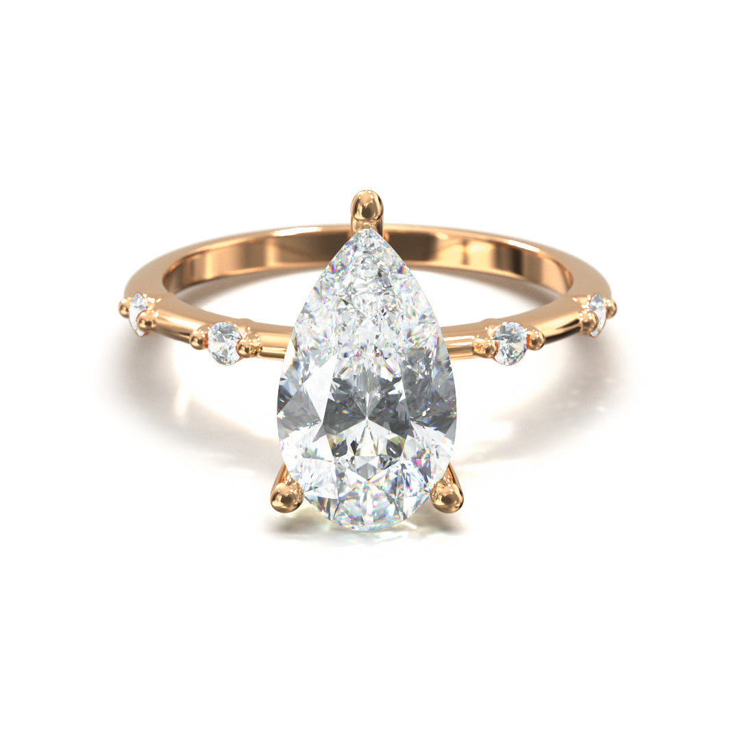 Pear Cut Regal Engagement Ring