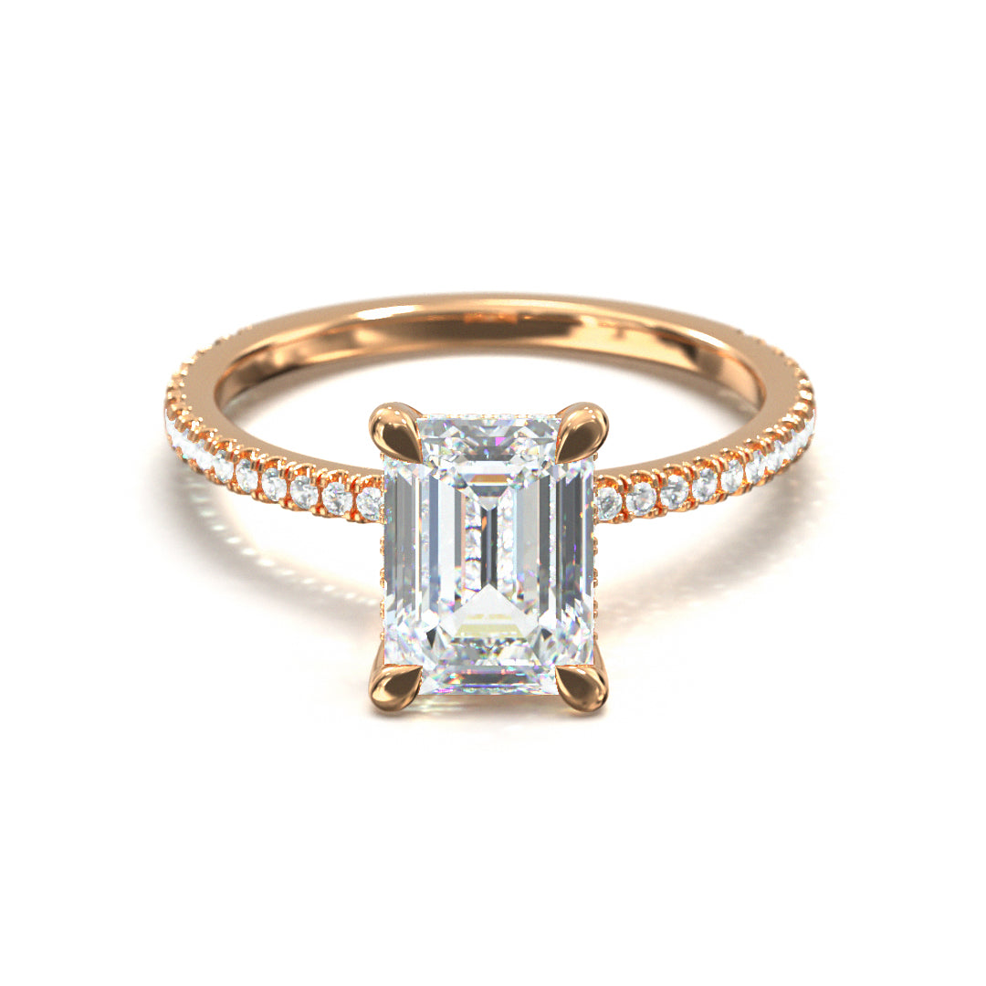Emerald Cut Twilight Engagement Ring
