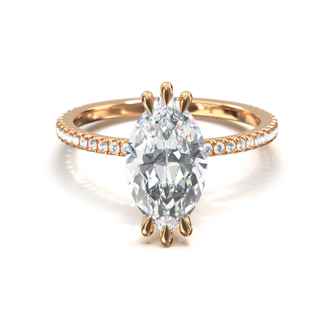Marquise Cut Celestial Engagement Ring