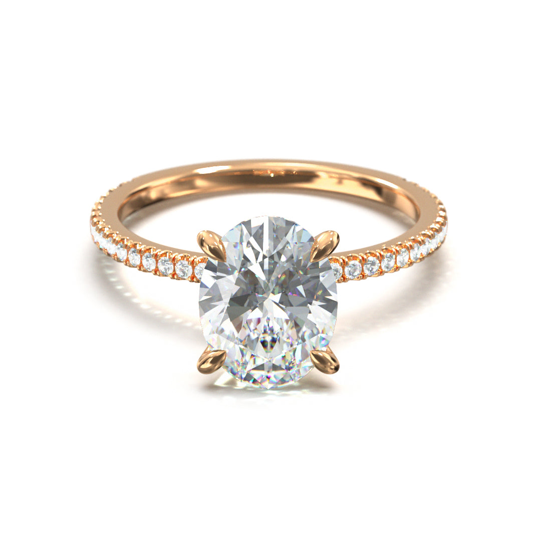 Oval Cut Celestial Engagement Ring
