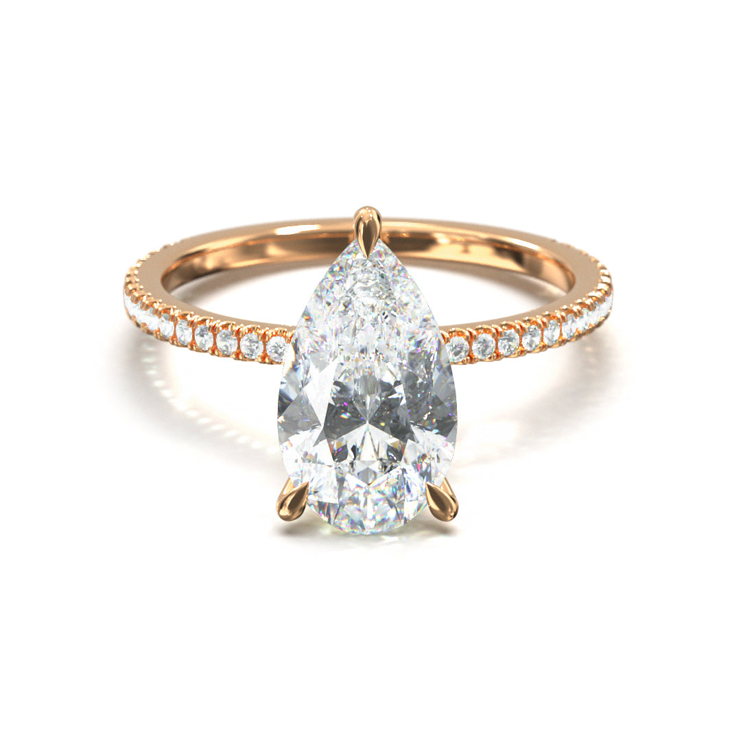 Pear Cut Celestial Engagement Ring