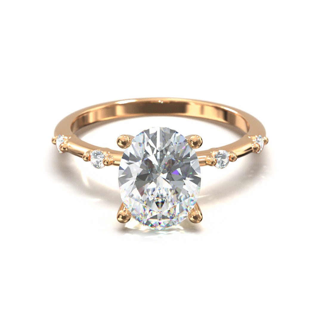 Oval Cut Regal Engagement Ring