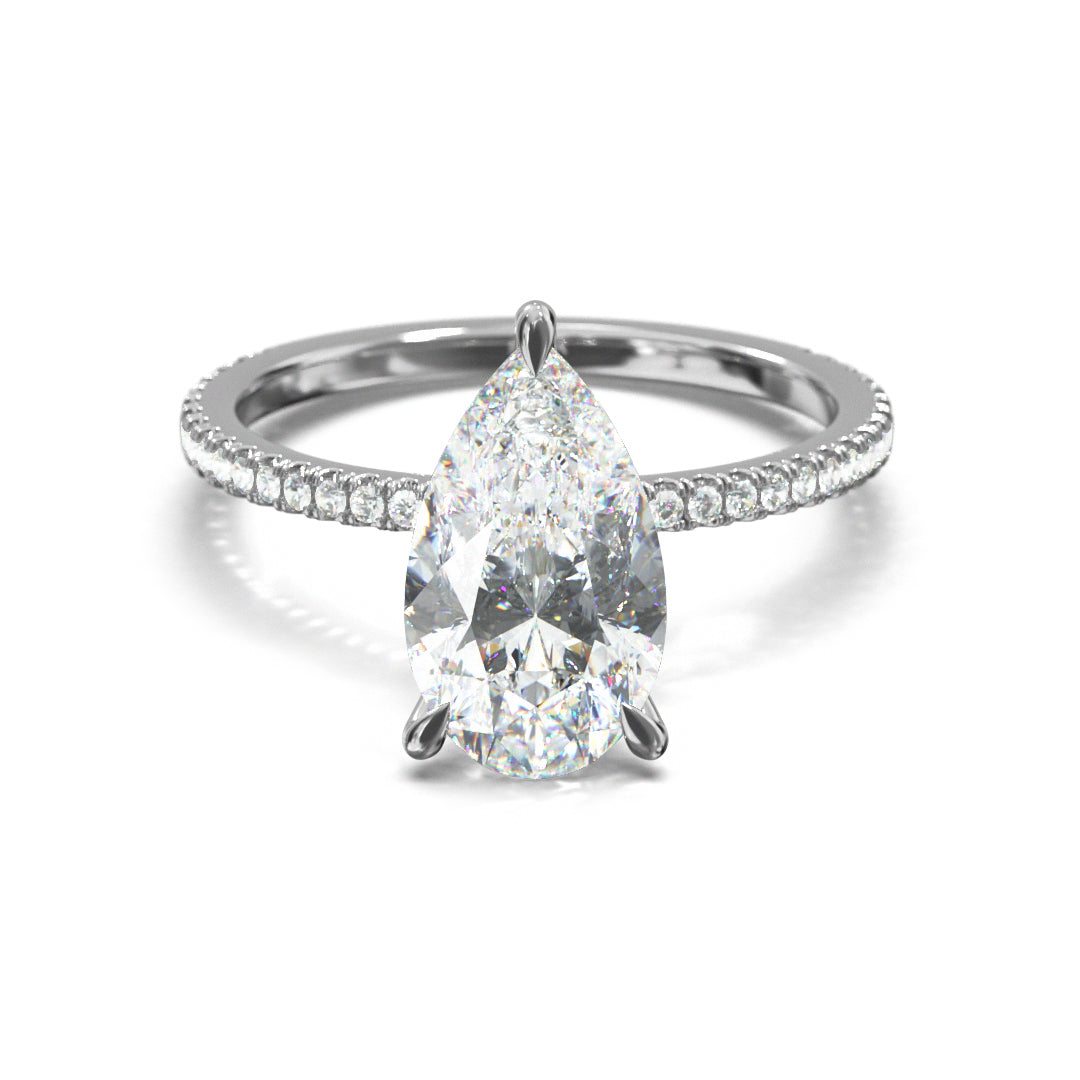 Pear Cut Celestial Engagement Ring