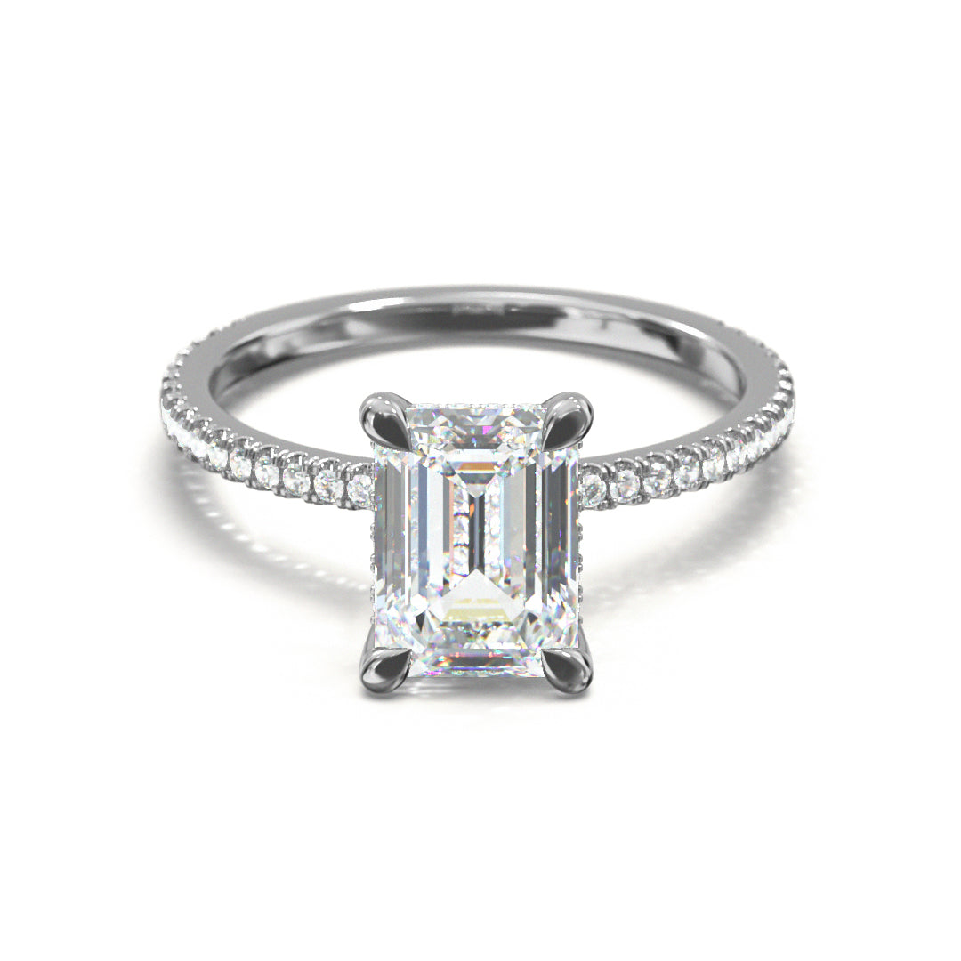 Emerald Cut Twilight Engagement Ring
