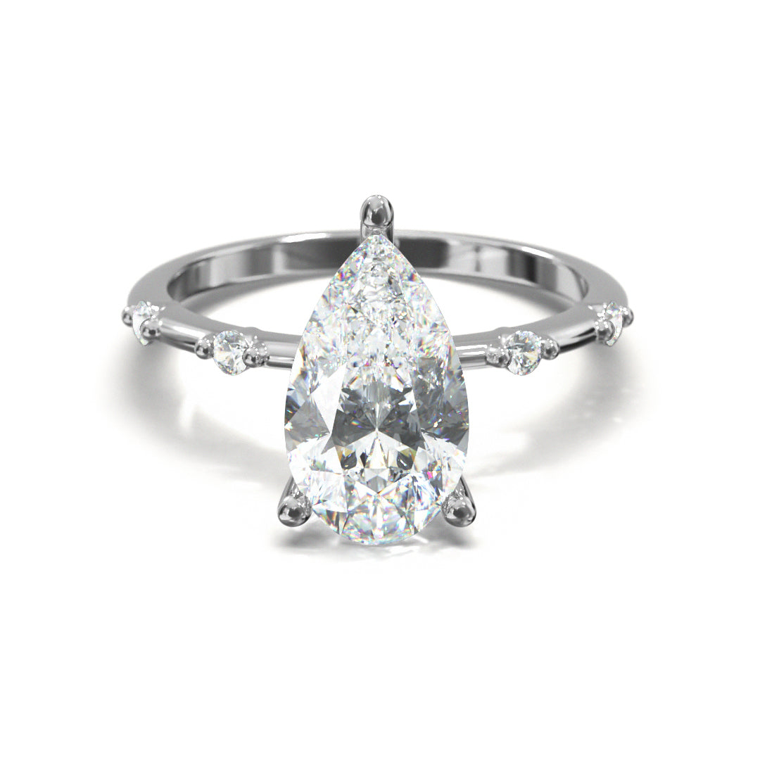 Pear Cut Regal Engagement Ring