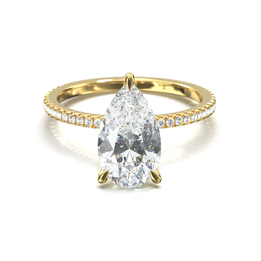 Pear Cut Celestial Engagement Ring
