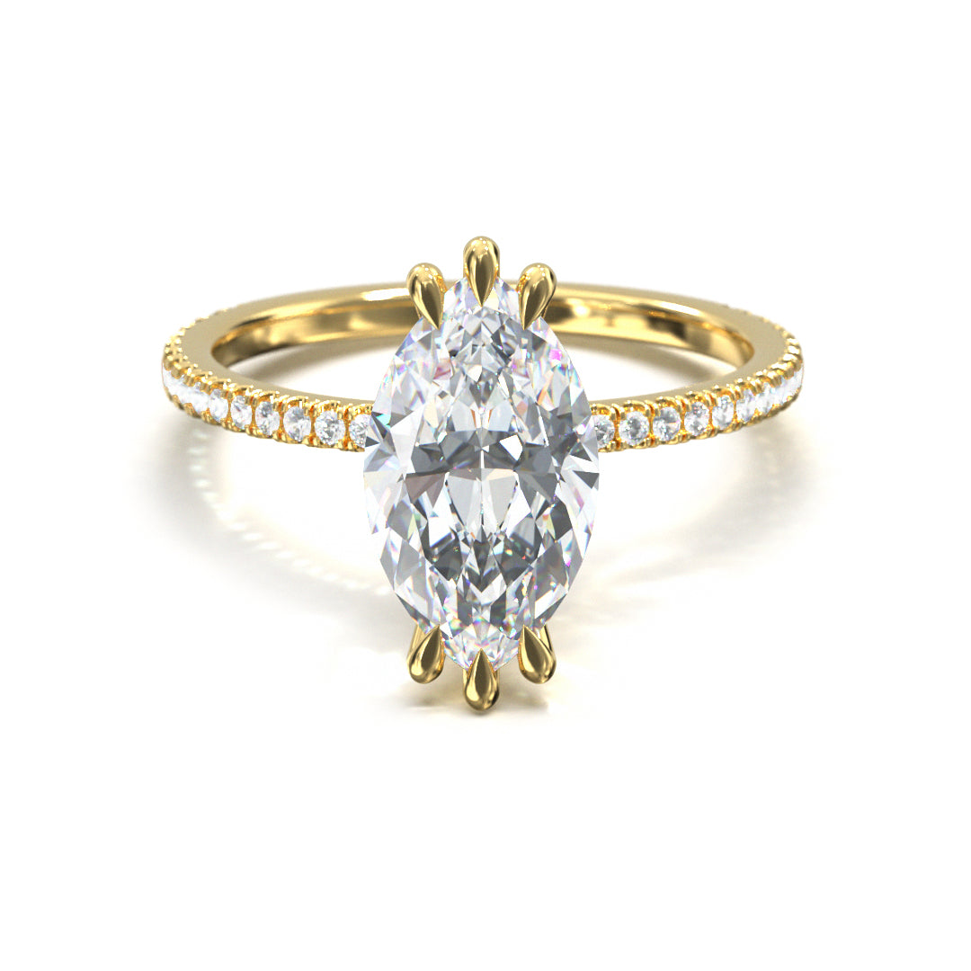 Marquise Cut Celestial Engagement Ring