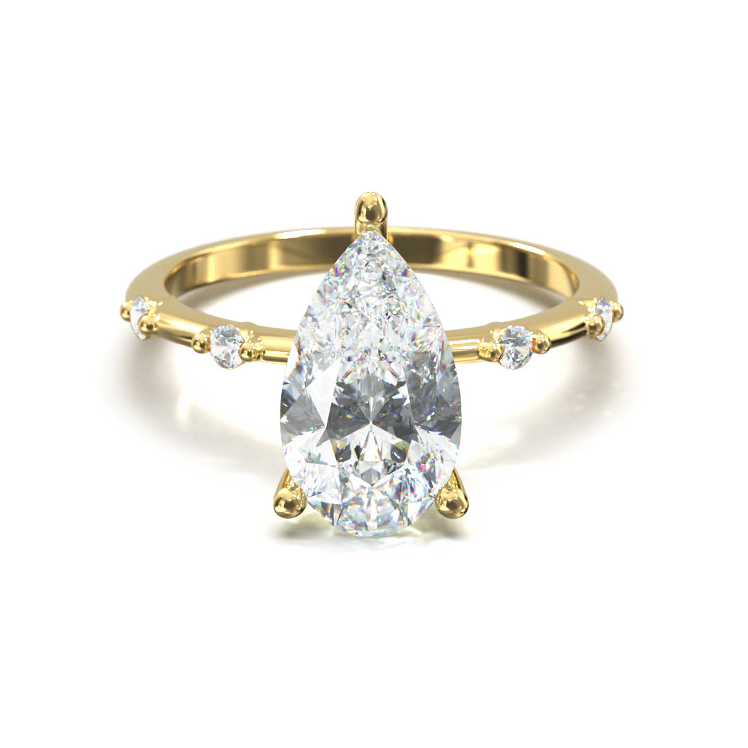 Pear Cut Regal Engagement Ring