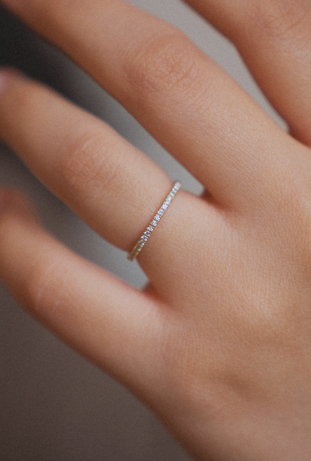 14k Solid Gold Half Eternity Ring