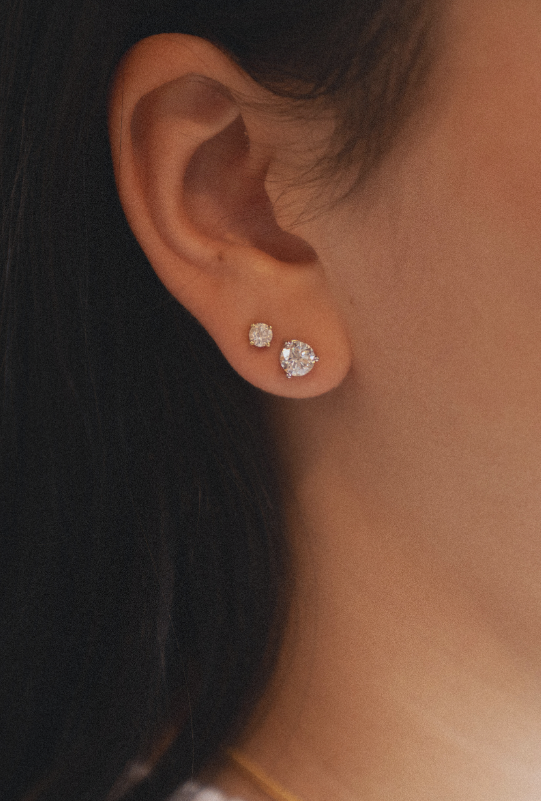 3 Prong Diamond Studs