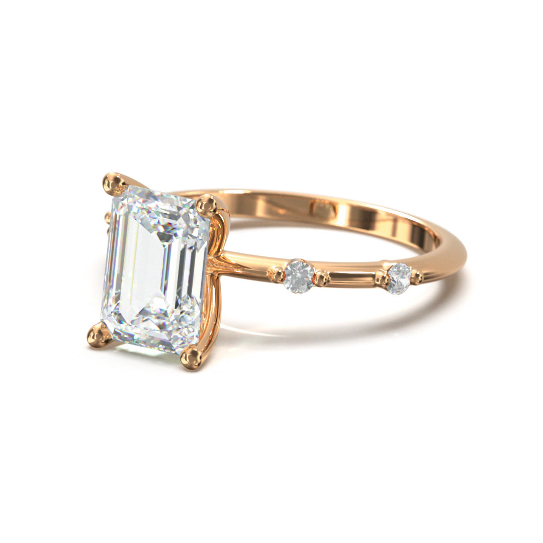 Emerald Cut Regal Engagement Ring