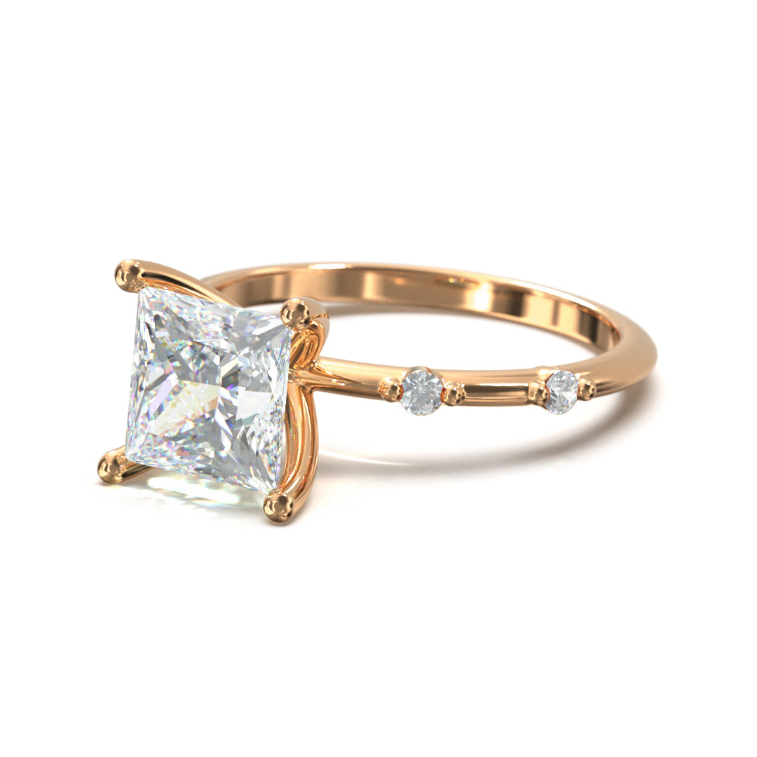 Princess Cut Regal Engagement Ring