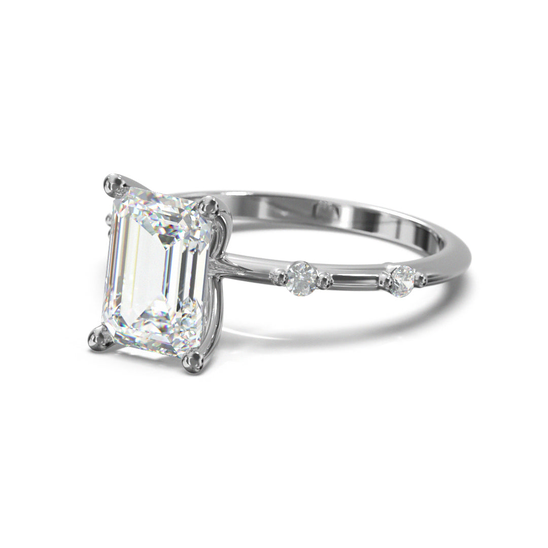 Emerald Cut Regal Engagement Ring