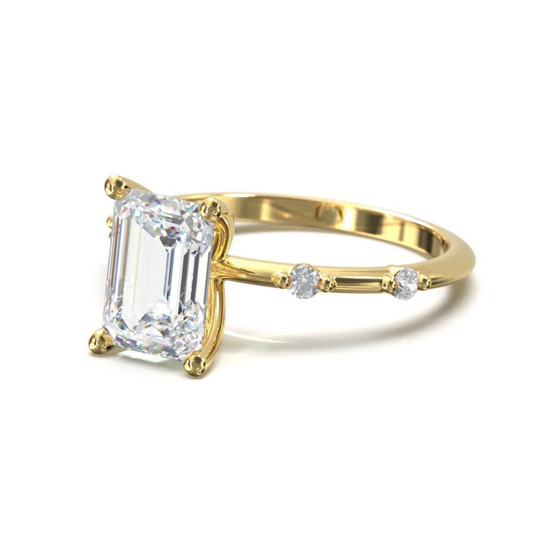 Emerald Cut Regal Engagement Ring