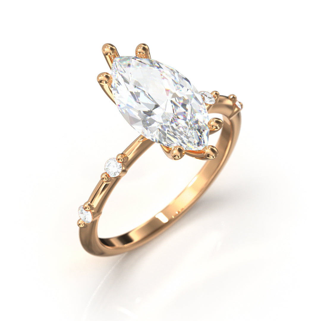 Marquise Cut Regal Engagement Ring