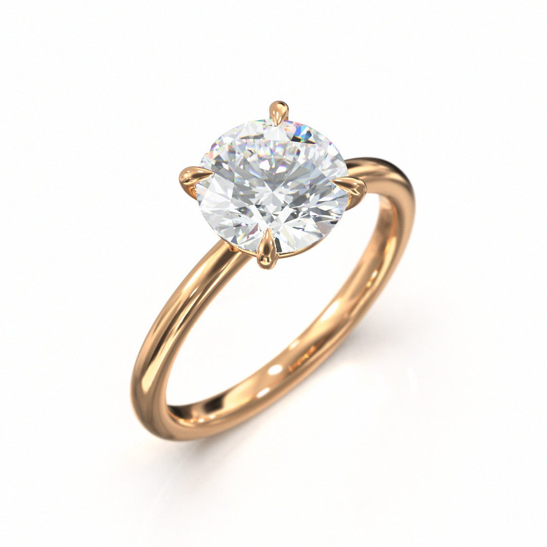 Round Cut Classic Engagement Ring