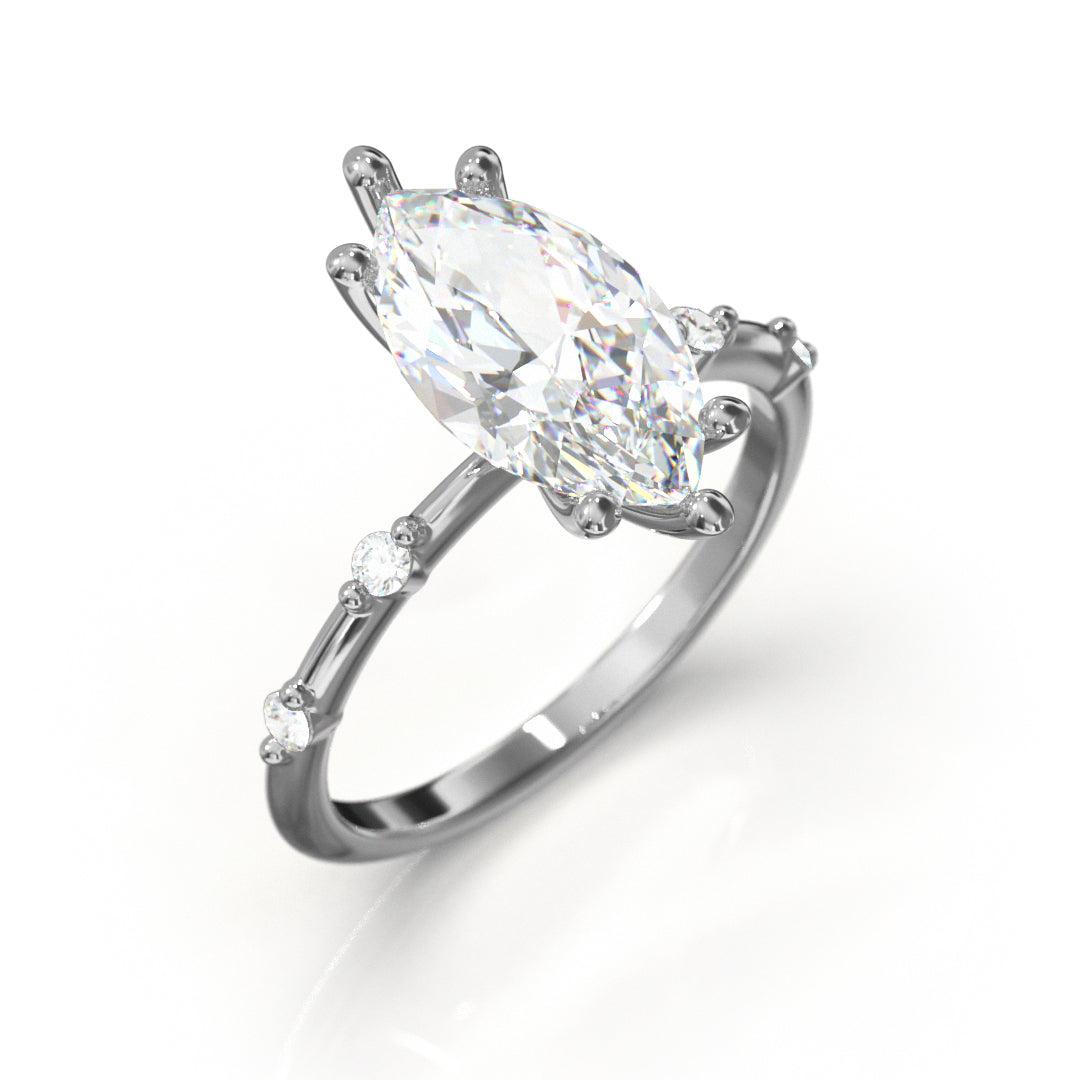 Marquise Cut Regal Engagement Ring