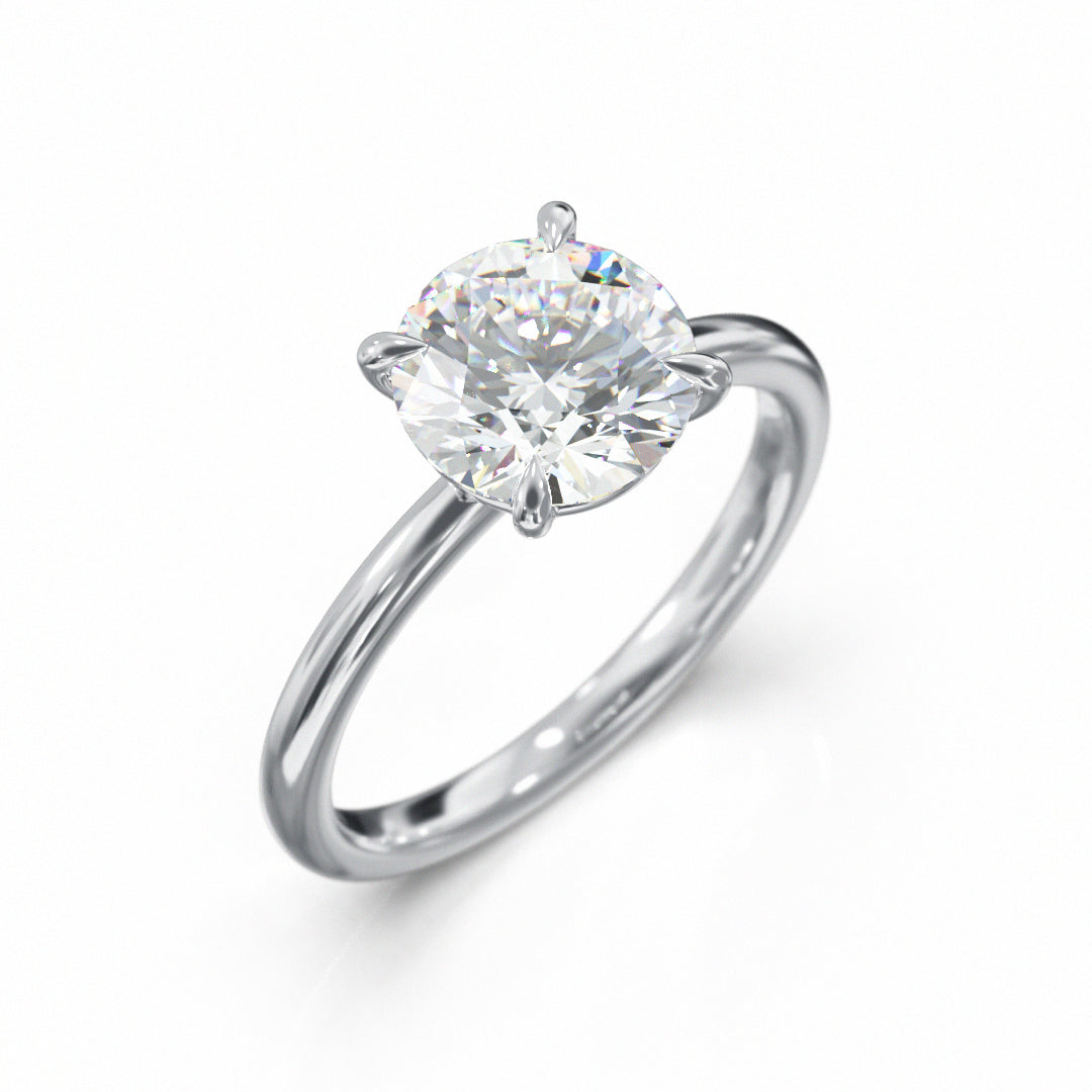 Round Cut Classic Engagement Ring