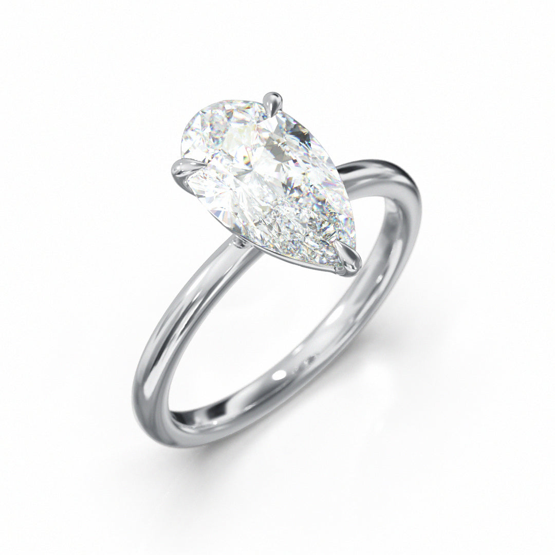 Pear Cut Classic Engagement Ring