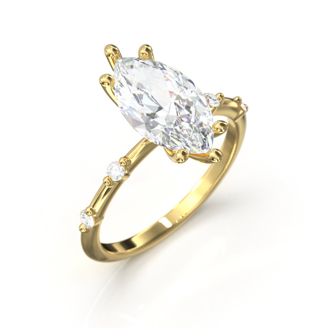 Marquise Cut Regal Engagement Ring