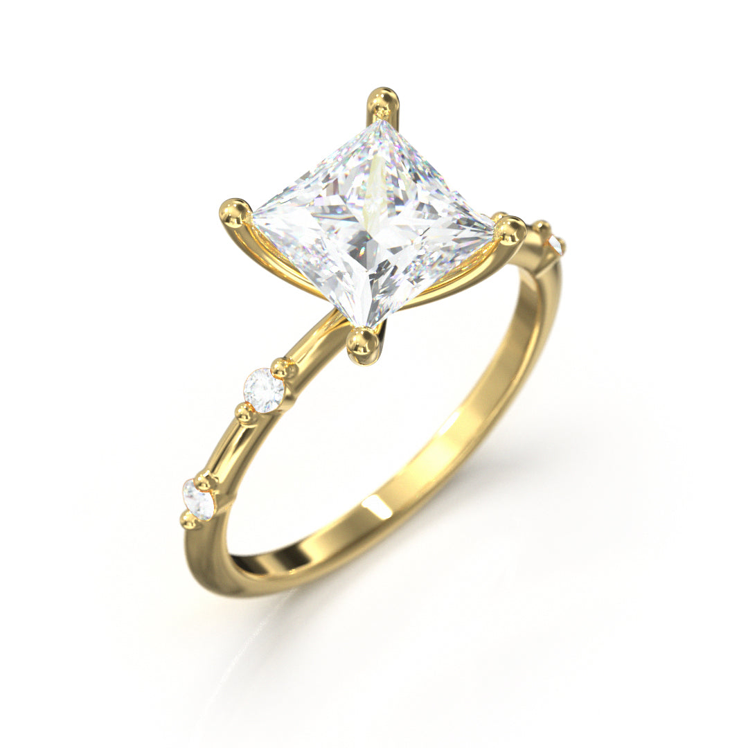 Princess Cut Regal Engagement Ring