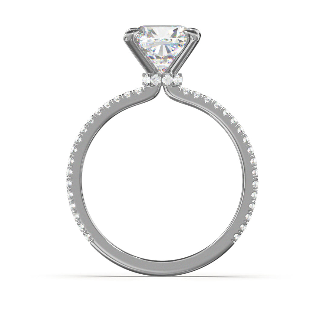 Cushion Cut Celestial Engagement Ring