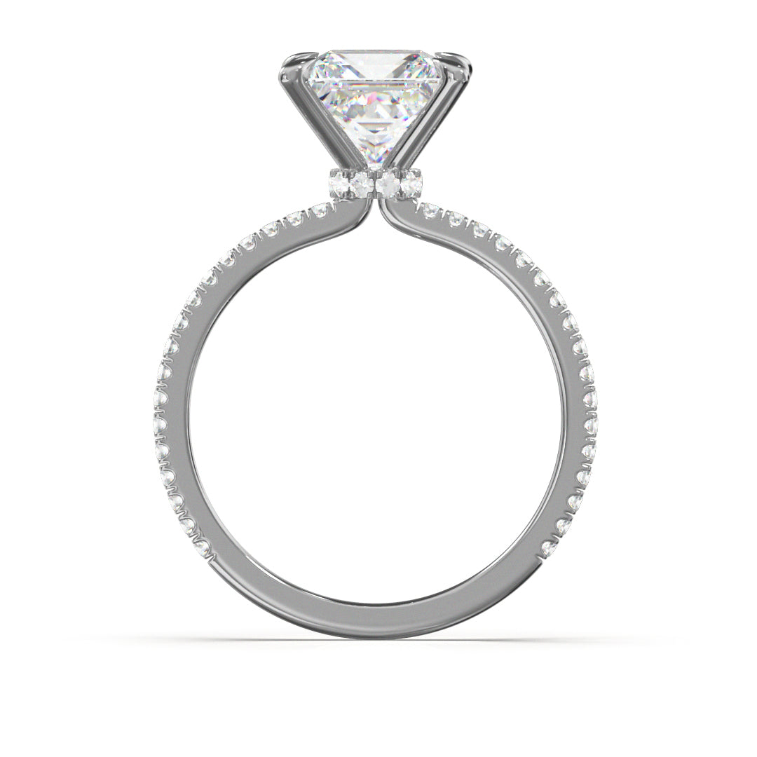 Princess Cut Celestial Engagement Ring