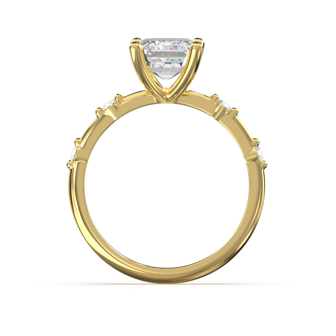 Radiant Cut Regal Engagement Ring