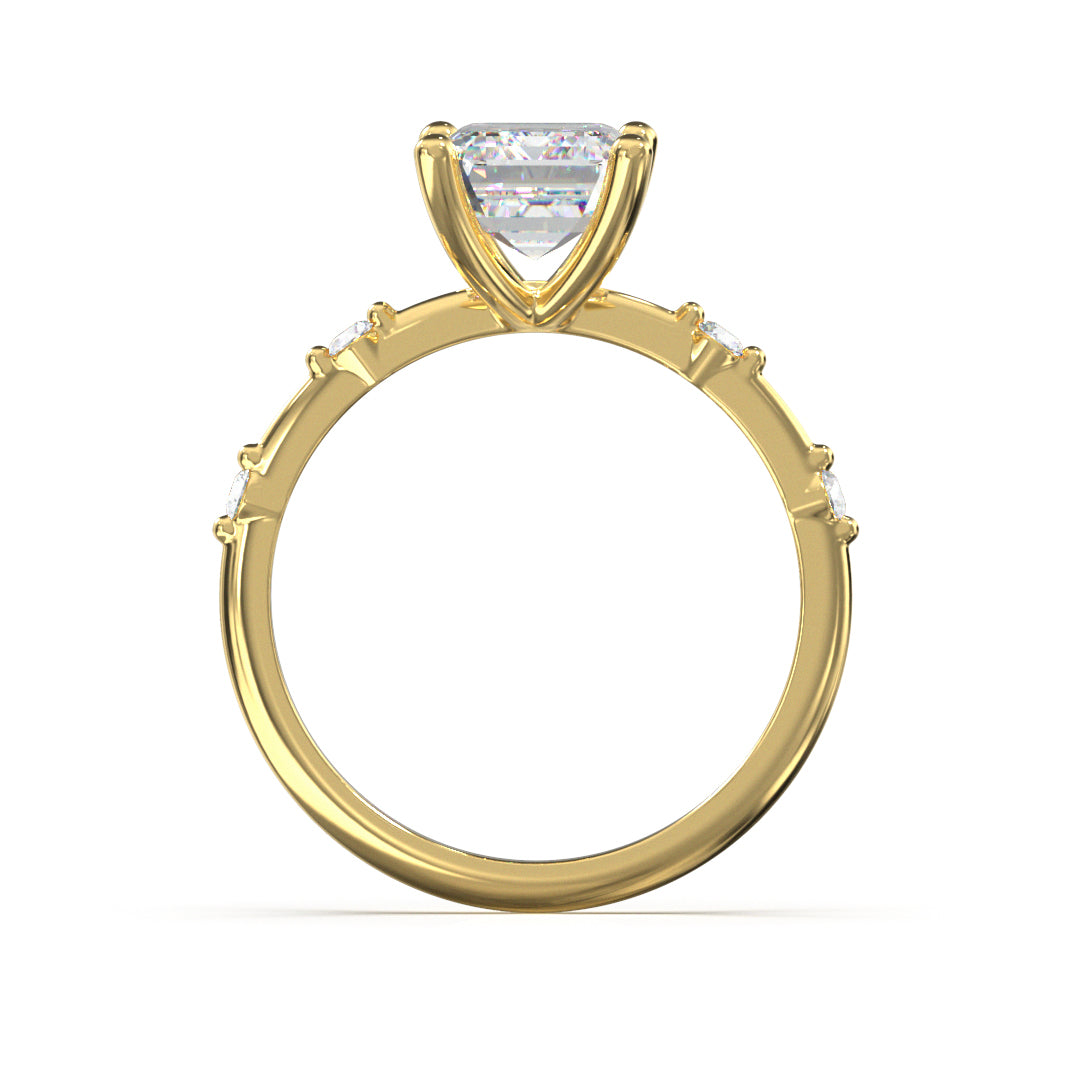 Emerald Cut Regal Engagement Ring