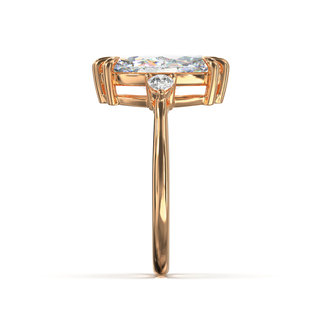 Marquise Cut Trident Engagement Ring