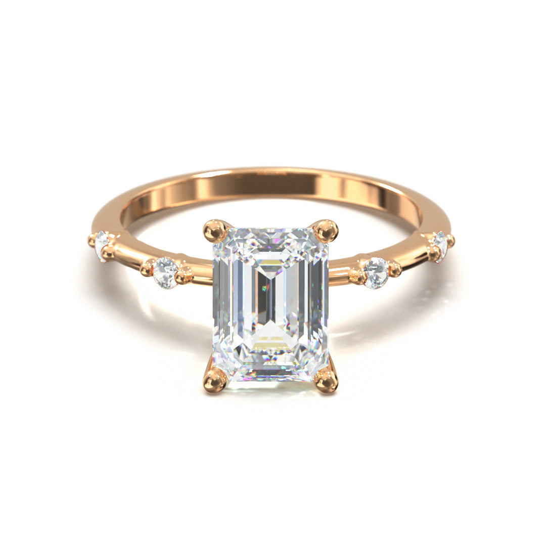 Emerald Cut Regal Engagement Ring