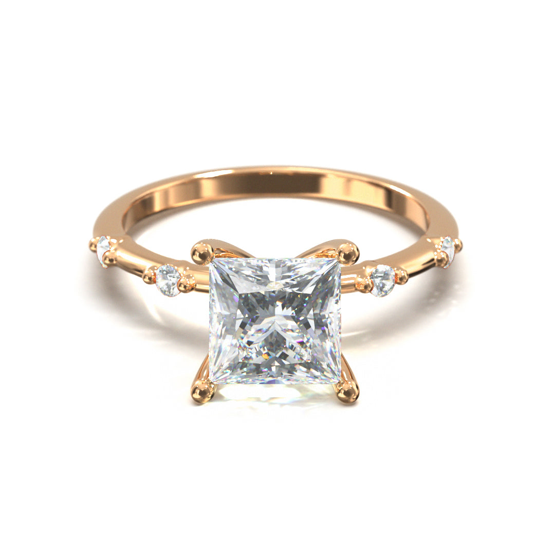 Princess Cut Regal Engagement Ring