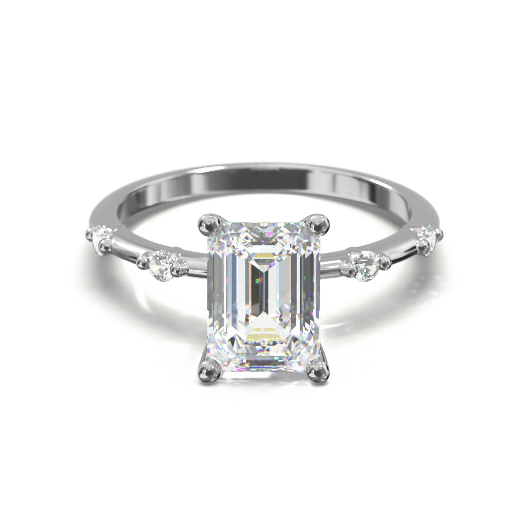 Emerald Cut Regal Engagement Ring