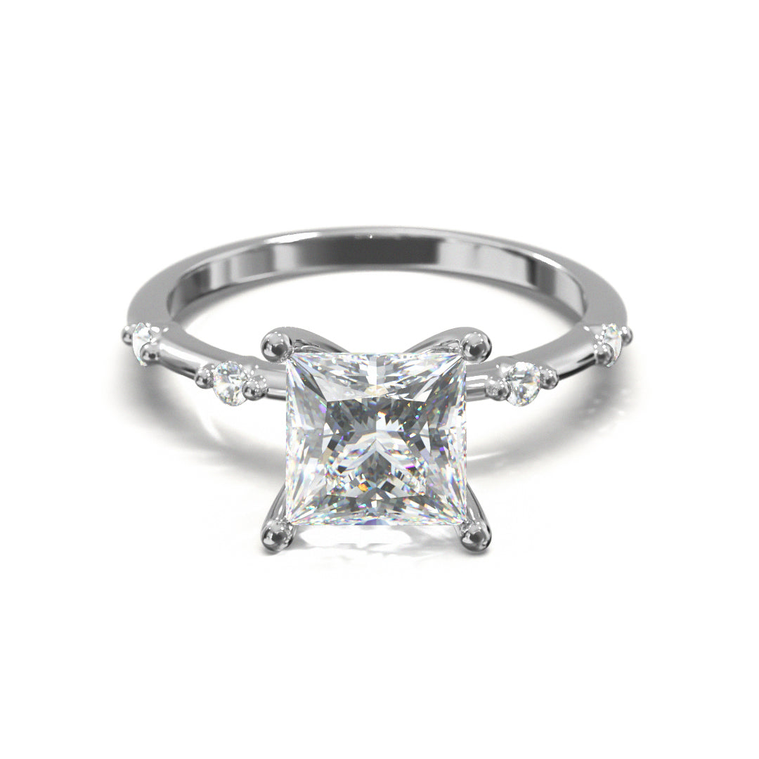 Princess Cut Regal Engagement Ring