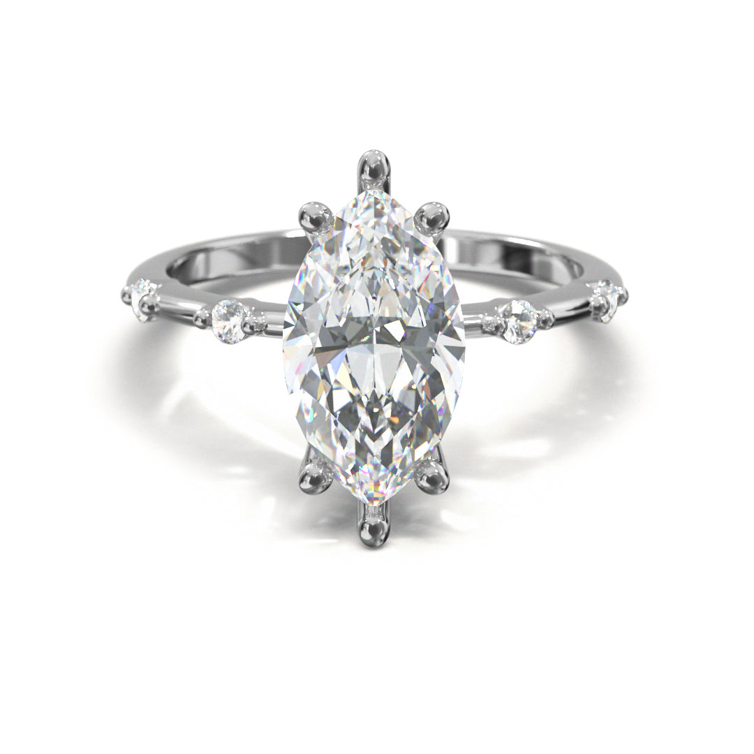 Marquise Cut Regal Engagement Ring