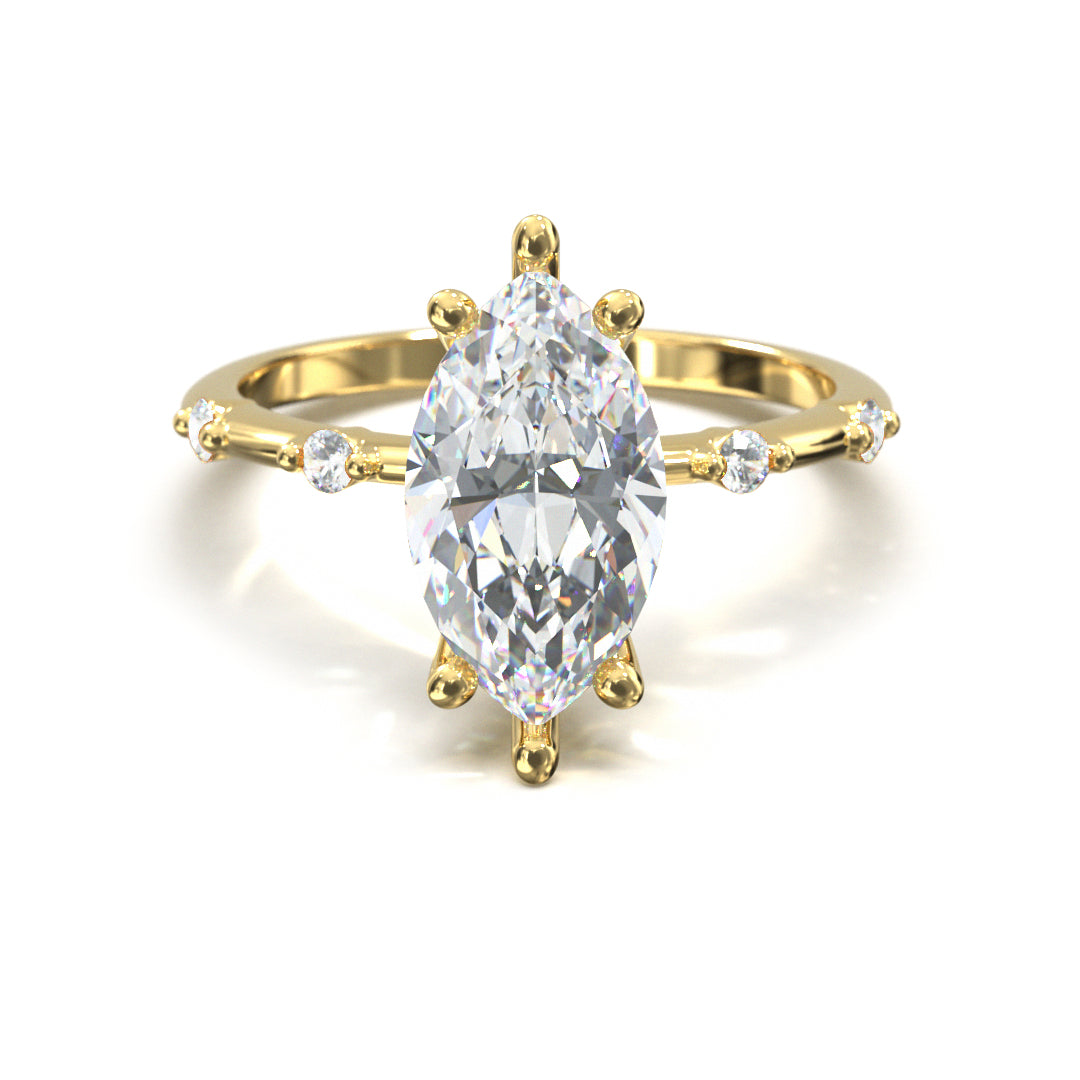 Marquise Cut Regal Engagement Ring