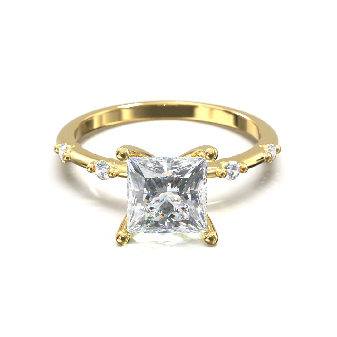 Princess Cut Regal Engagement Ring