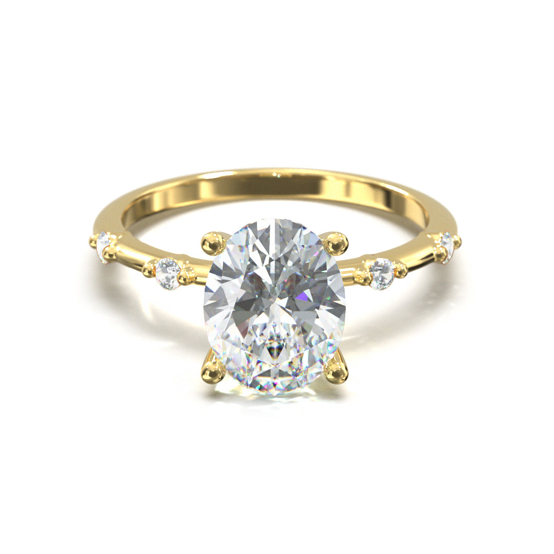 Oval Cut Regal Engagement Ring