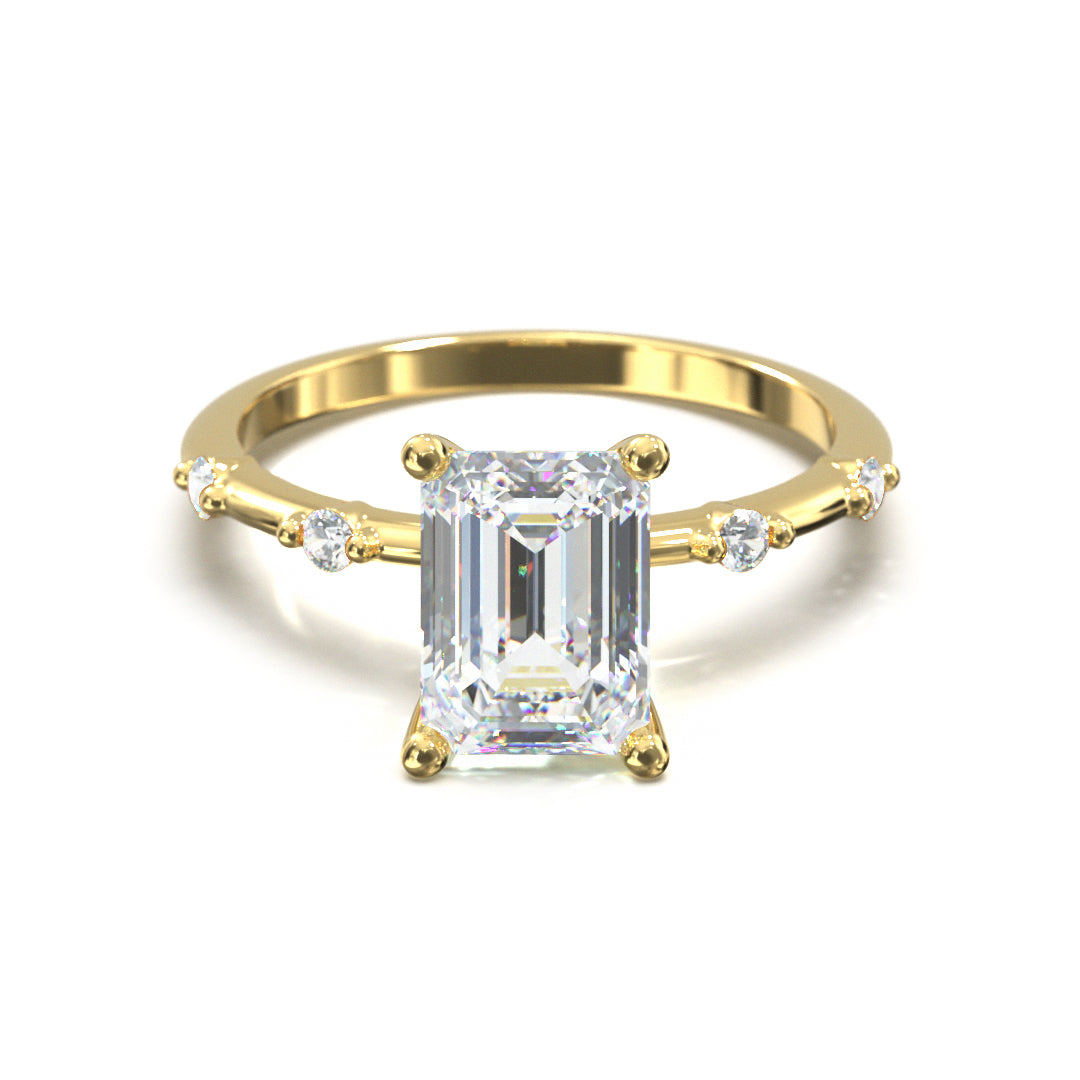 Emerald Cut Regal Engagement Ring